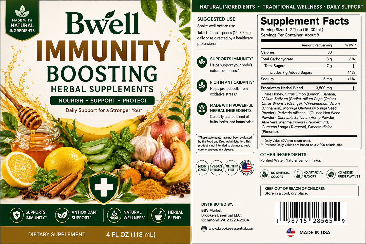 Bwell Immunity Boosting Herbal Supplements